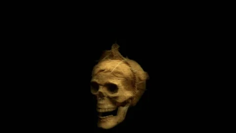 Skull man hung + green screen - crâne pendu n°2 Stock Footage 163746066