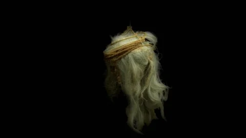 Skull man hung + green screen - crâne pendu n°1 Stock Footage 163746107