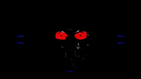 Skull Mask Blue Mix 動画素材 81609402