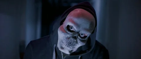 Skull mask, close-up Stock Footage 262783230