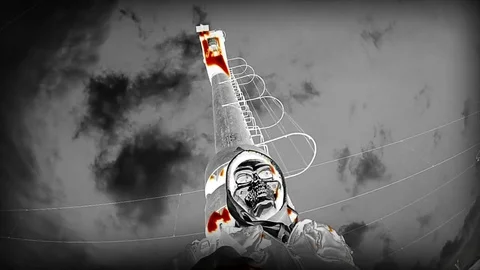 Skull Mask Dark Loop Stockbeeldmateriaal 80992500