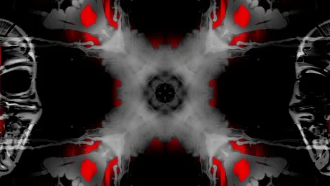 Skull Mask Red Mix 库存影片 81609400