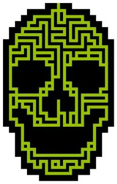Skull maze Stock Illustration