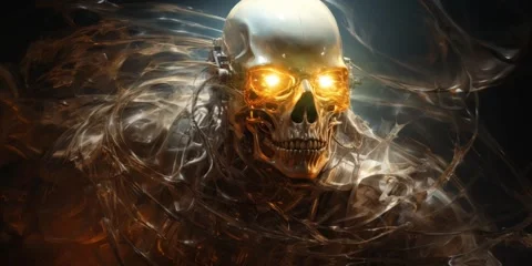 Skull Mechanics Stock Footage 246452313