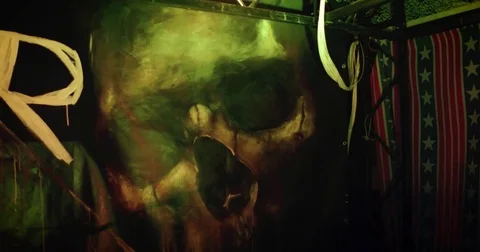 Skull in a nightclub Stock-Footage 79165678