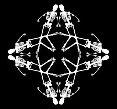 Skull ornamental pattern vector art Illustrazione stock