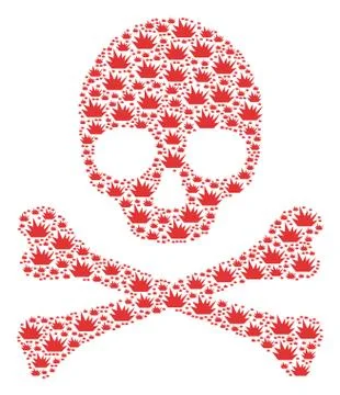 Skull Pattern of Boom Explosion Icons 스톡 일러스트