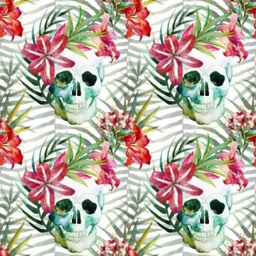 Skull pattern Stock Illustration