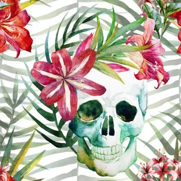 Skull pattern Stock Illustration