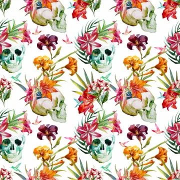 Skull pattern Stock Illustration