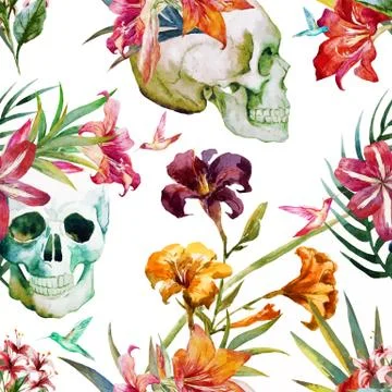 Skull pattern Stock Illustration