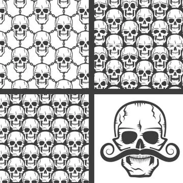 Skull pattern 스톡 일러스트