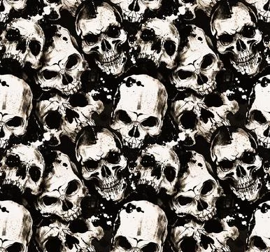 Skull pattern. Illustrazione stock