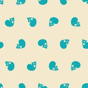 Skull pattern seamless. skeleton head background. bone texture Stock Illustration
