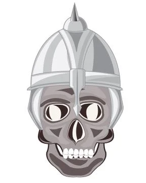 Skull of the person in send Stock Illustration