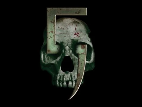 Skull pierced Stock Illustration