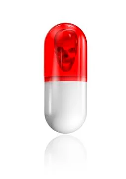 Skull pill Stock Illustration