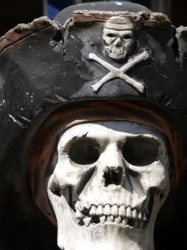 Skull of a pirate Stock Illustration