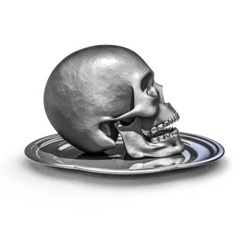 Skull platter metal Stock-Illustration