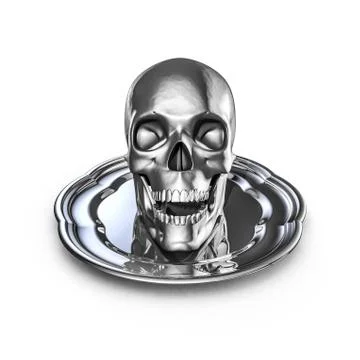 Skull platter metal Иллюстрация