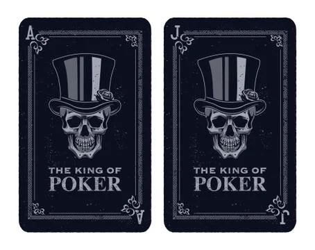 Skull poker card vector Stock Illustration
