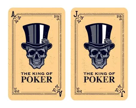 Skull poker card vector Stock Illustration