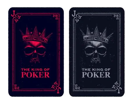 Skull poker card vector Stock Illustration
