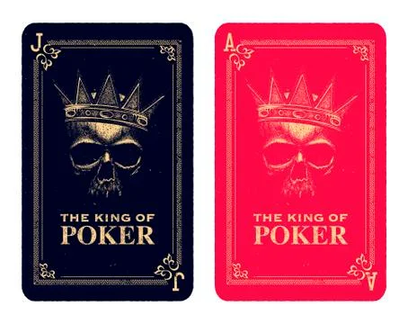 Skull poker card vector Stock Illustration