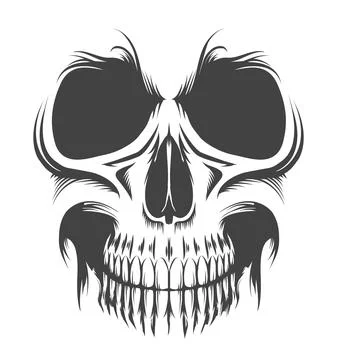 Skull Portrait Tattoo Illustrazione stock