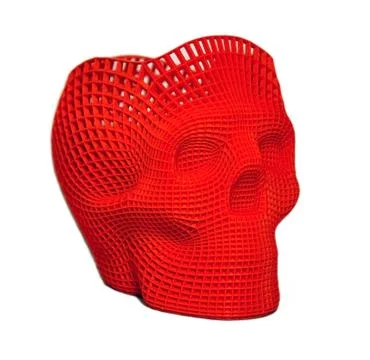 Skull printed on a 3d printer Stock Photos