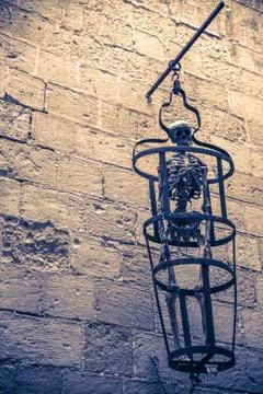 Skull in the prison Foto stock
