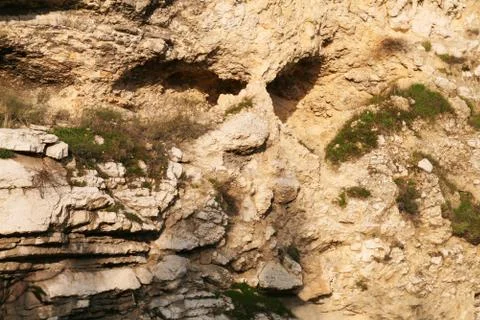 Skull Rock near Garden Tomb in Jerusalem, Israel Stock Photos