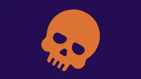 Skull rotating animation. Video stock 316783577