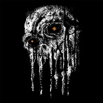 Skull rust graphic illustration vector art t-shirt design Stock Illustration