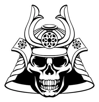 Skull Samurai Warrior 库存插图