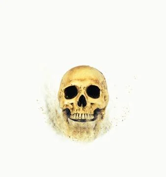 Skull sand storm effect  Stock Photos