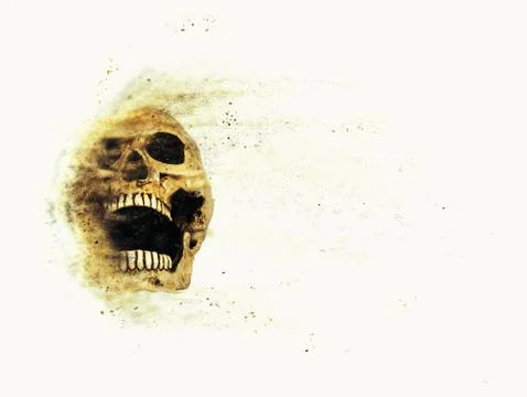 Skull sand storm effect  Stock Photos