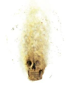 Skull sand storm effect  Stock Photos