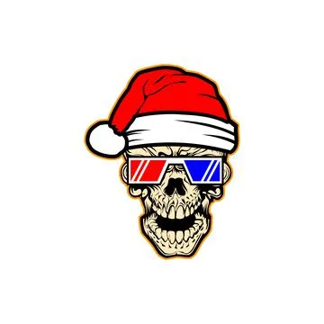 Skull santa Stock Illustration