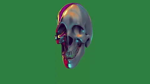 Skull on screen an image of Stock Footage 335978182