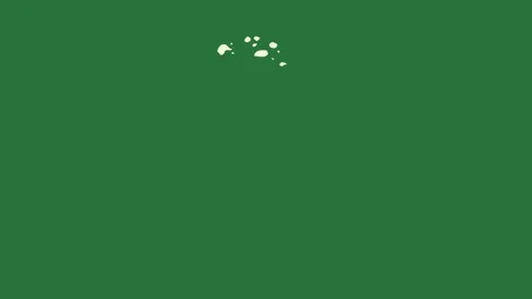 Skull screen outline small dot person riding horse cat green screen figure Stock Footage 335696884