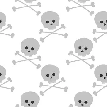 Skull seamless pattern Illustrazione stock