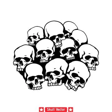 Skull Shadow Art  Casting Darkness in Your Creations Stock Illustration