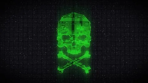 Skull shape with noise and glitching. 스톡 일러스트