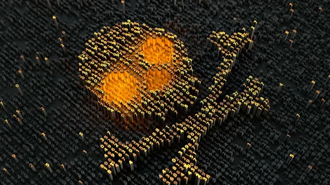 Skull shape of numbers seamless loop 3D render animation Stock Footage 108297607