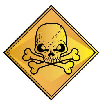 Skull sign danger Stock Illustration