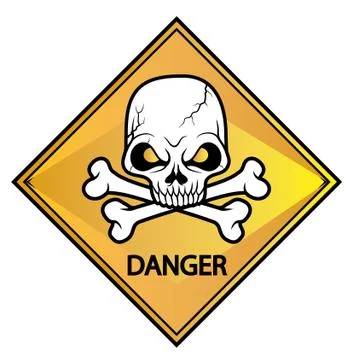 Skull sign danger - Vector Version Is Also Available Stock Illustration