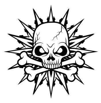 Skull sign Stock Illustration