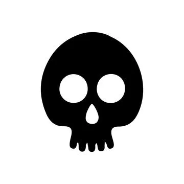 Skull silhouette vector on white background Stock-Illustration