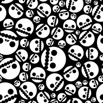 Skull simple geometric pattern seamless. Vector background Stock Illustration
